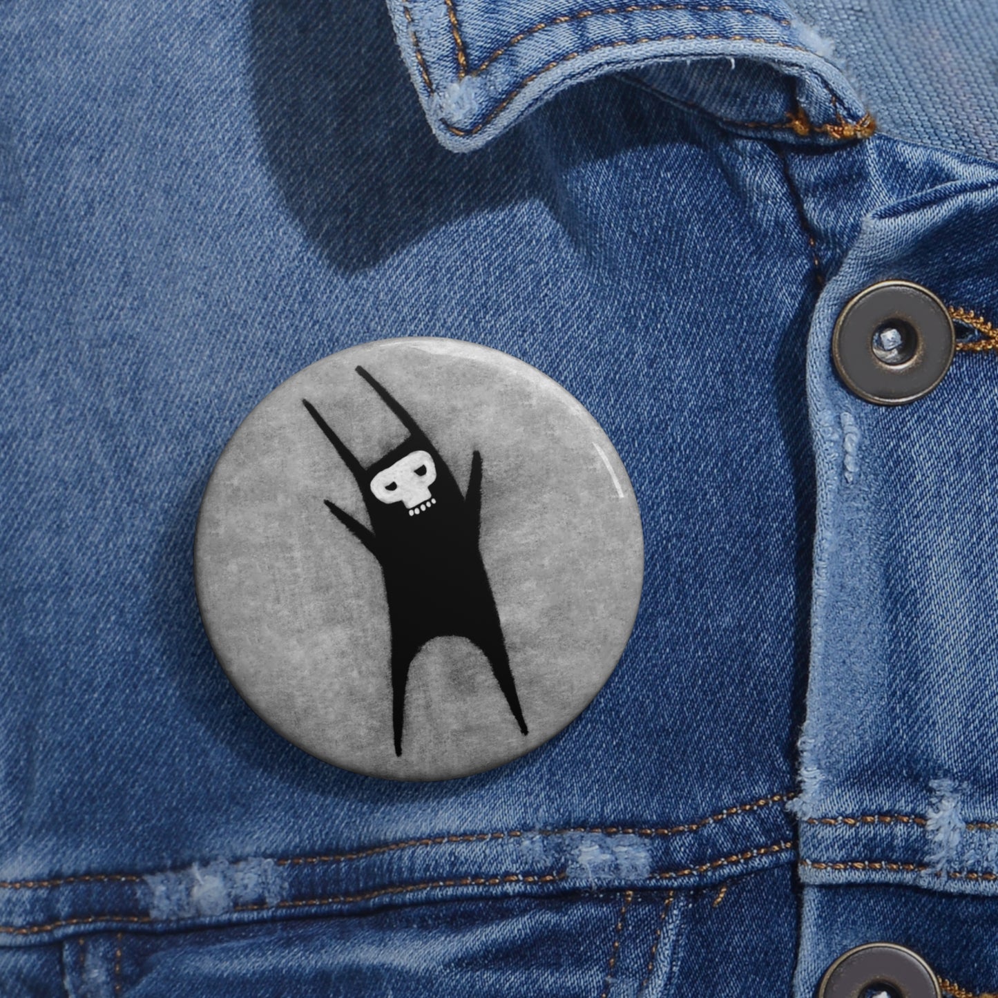 Skull Rabbit Button