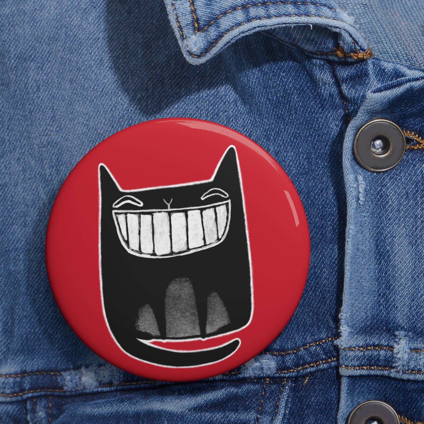 Black Cat Button