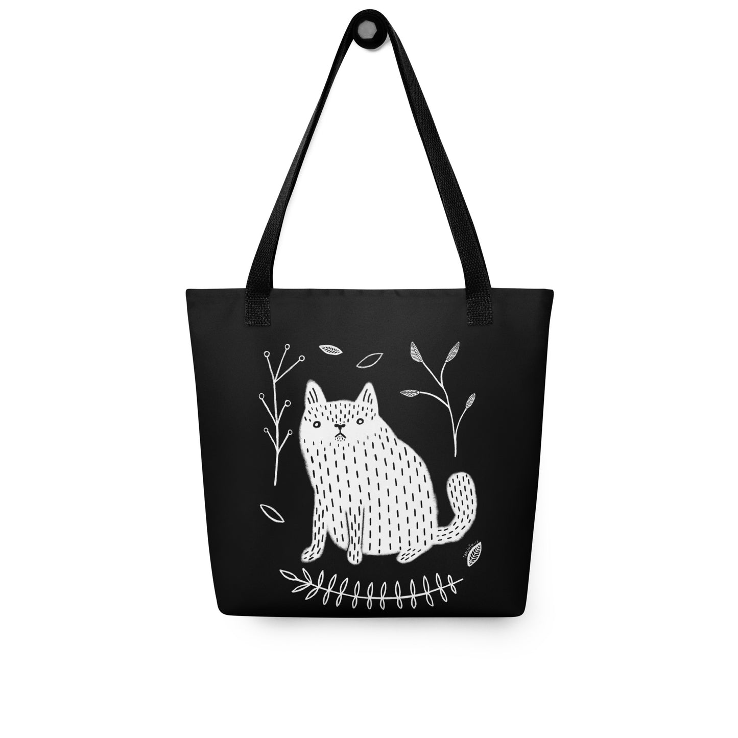 White Cat Tote Bag