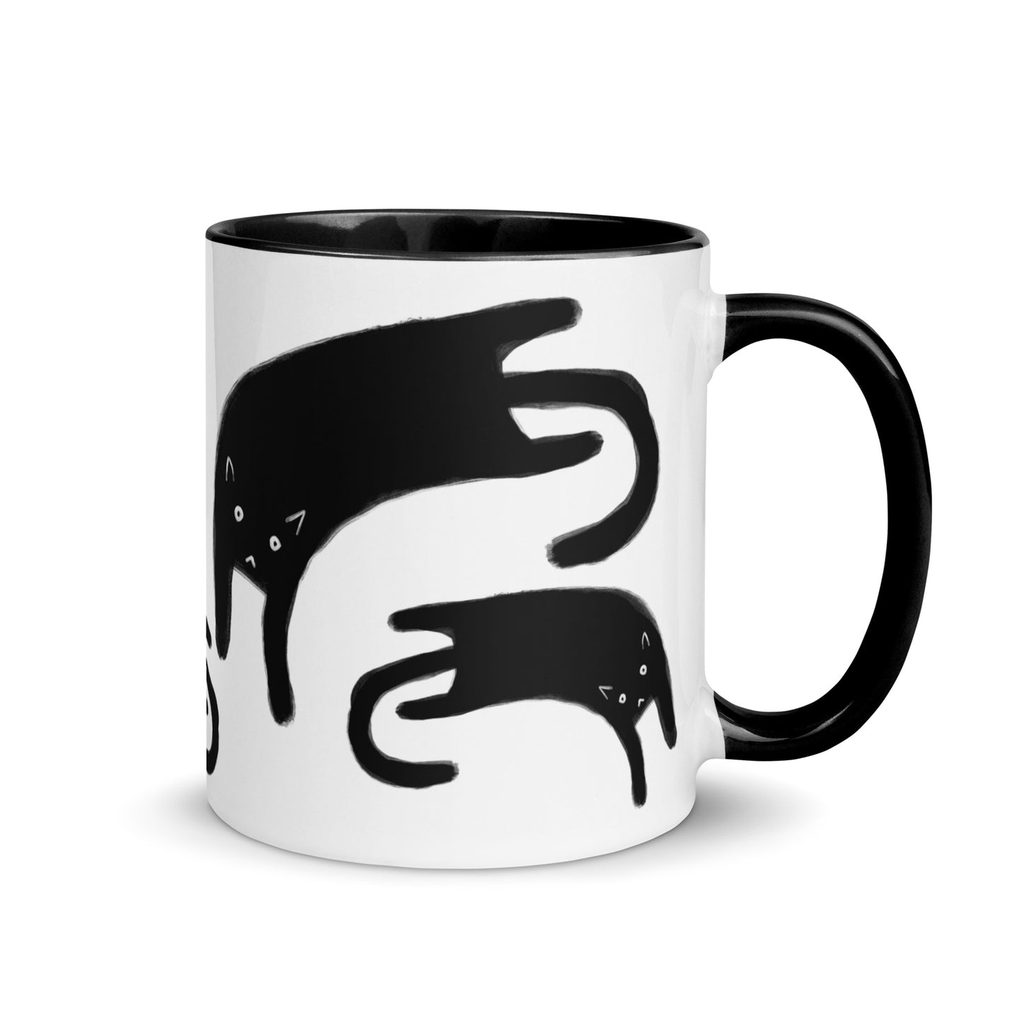 Sprawling Black Cats Mug