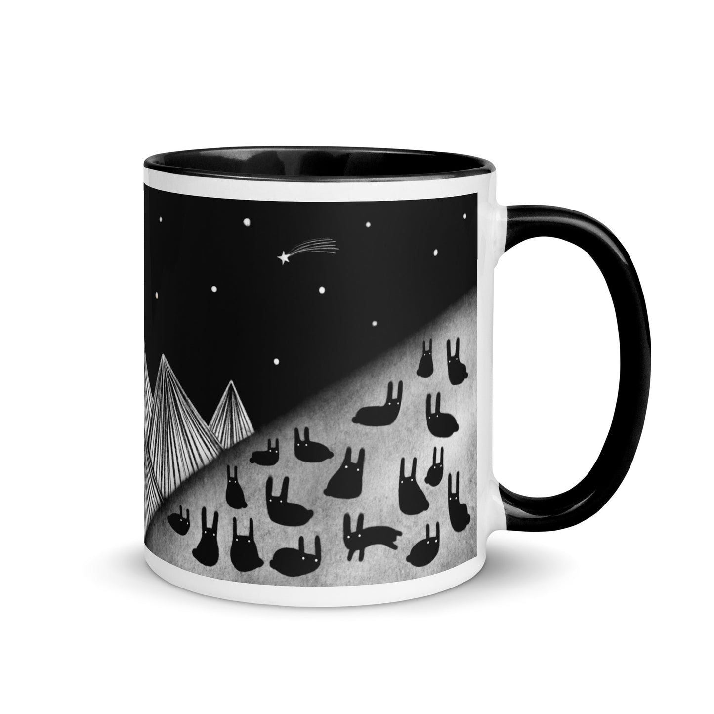 Black Rabbit Moon Mug