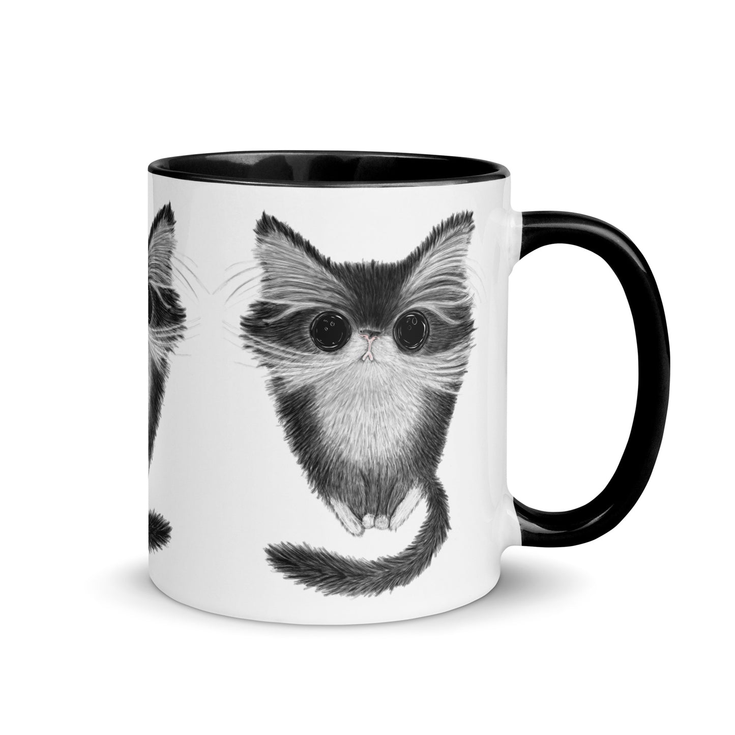 Fluffy Tuxedo Cat Mug