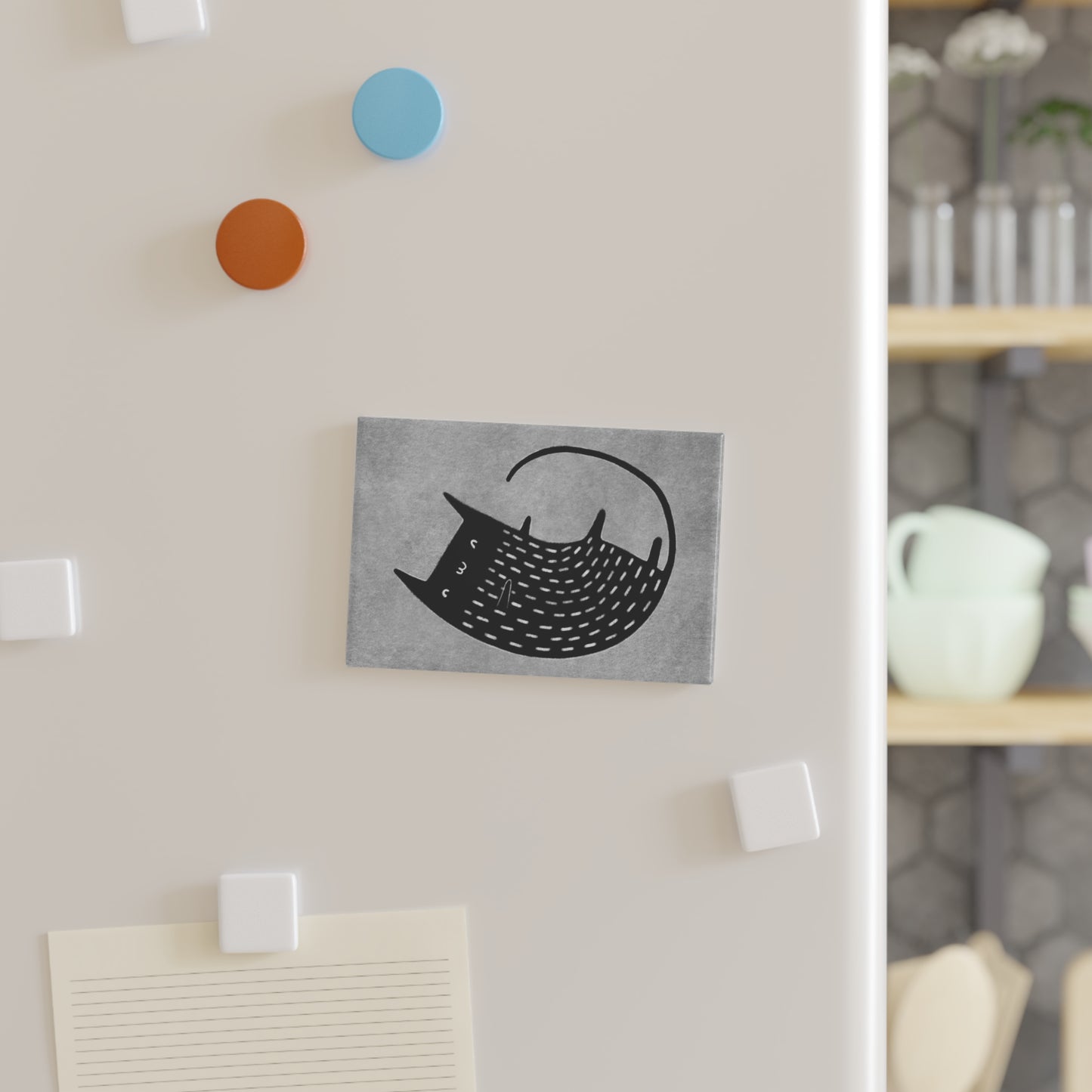 Black Cat Fridge Magnet