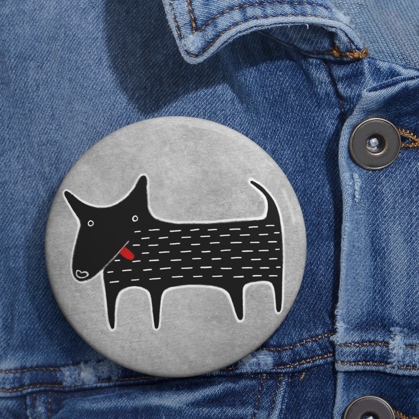 Black Dog Button