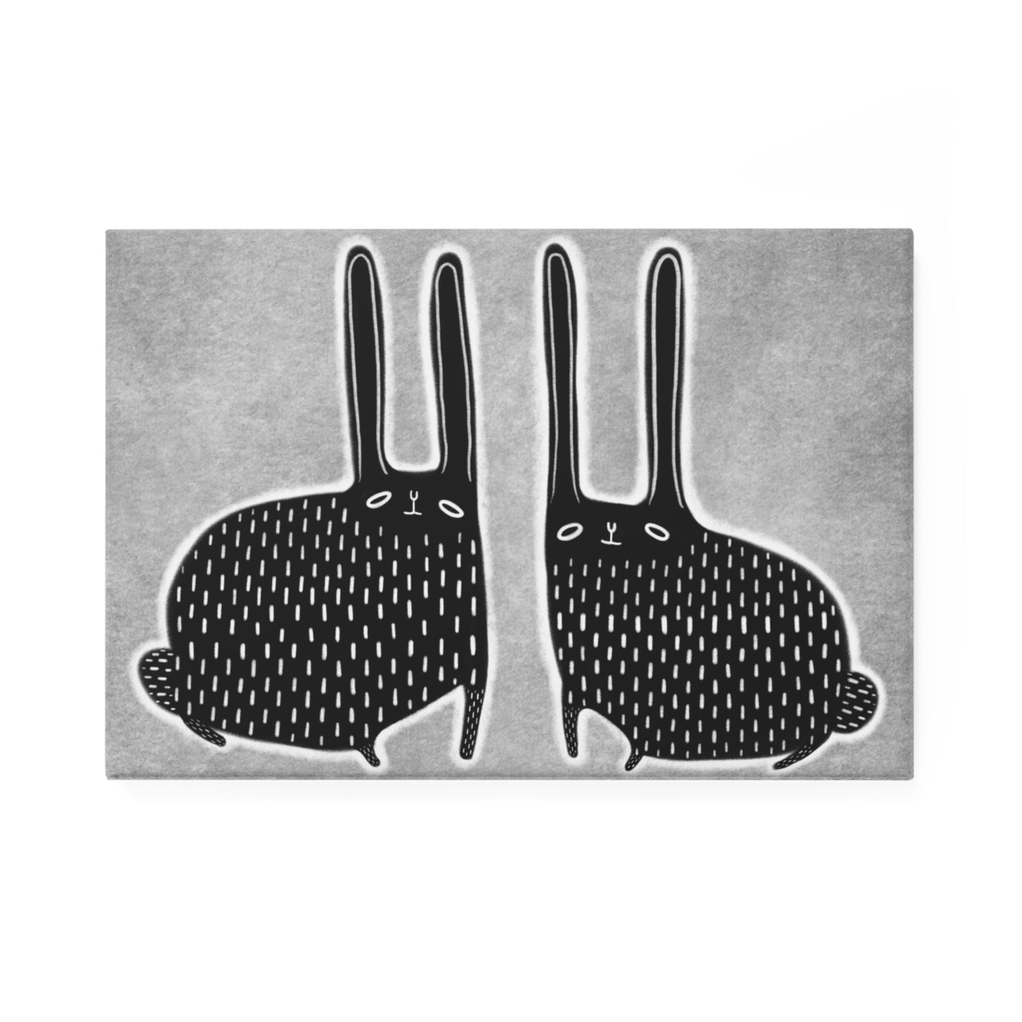 Black Rabbit Fridge Magnet