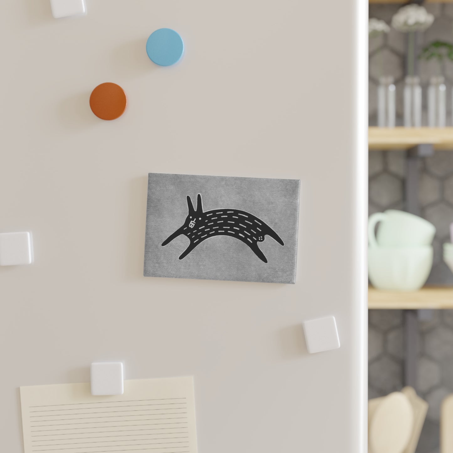 Black Rabbit Fridge Magnet