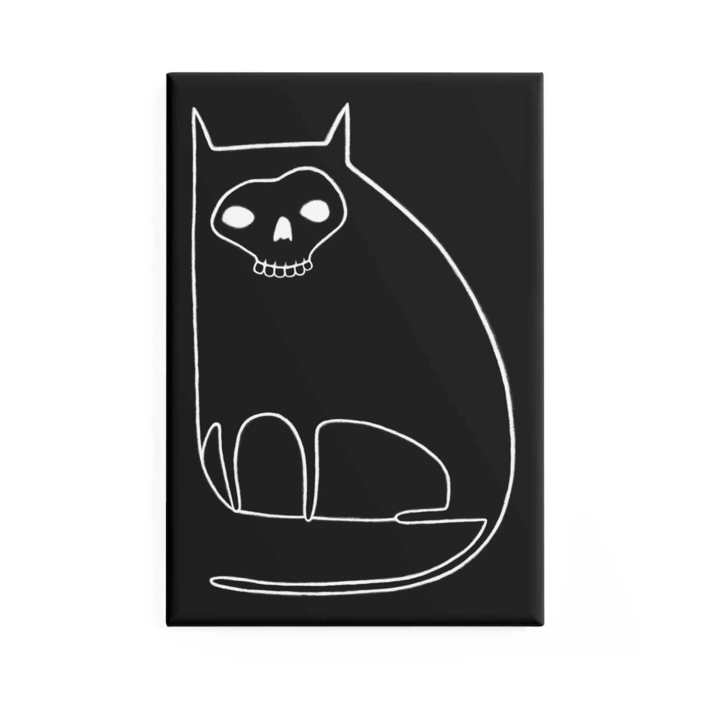 Skull Cat Fridge Magnet