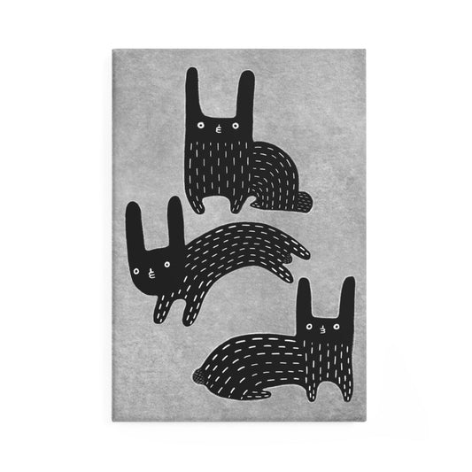 Black Rabbit Fridge Magnet