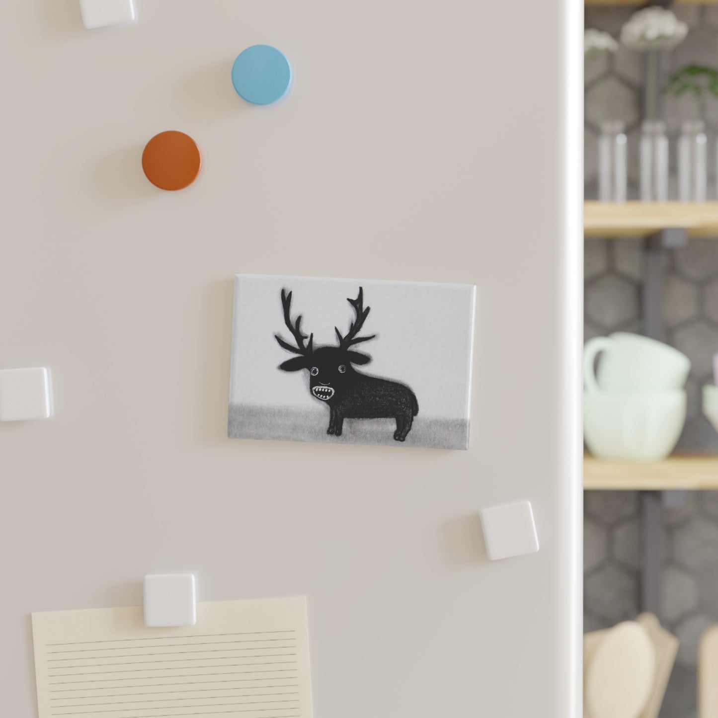 Weird Deer Fridge Magnet