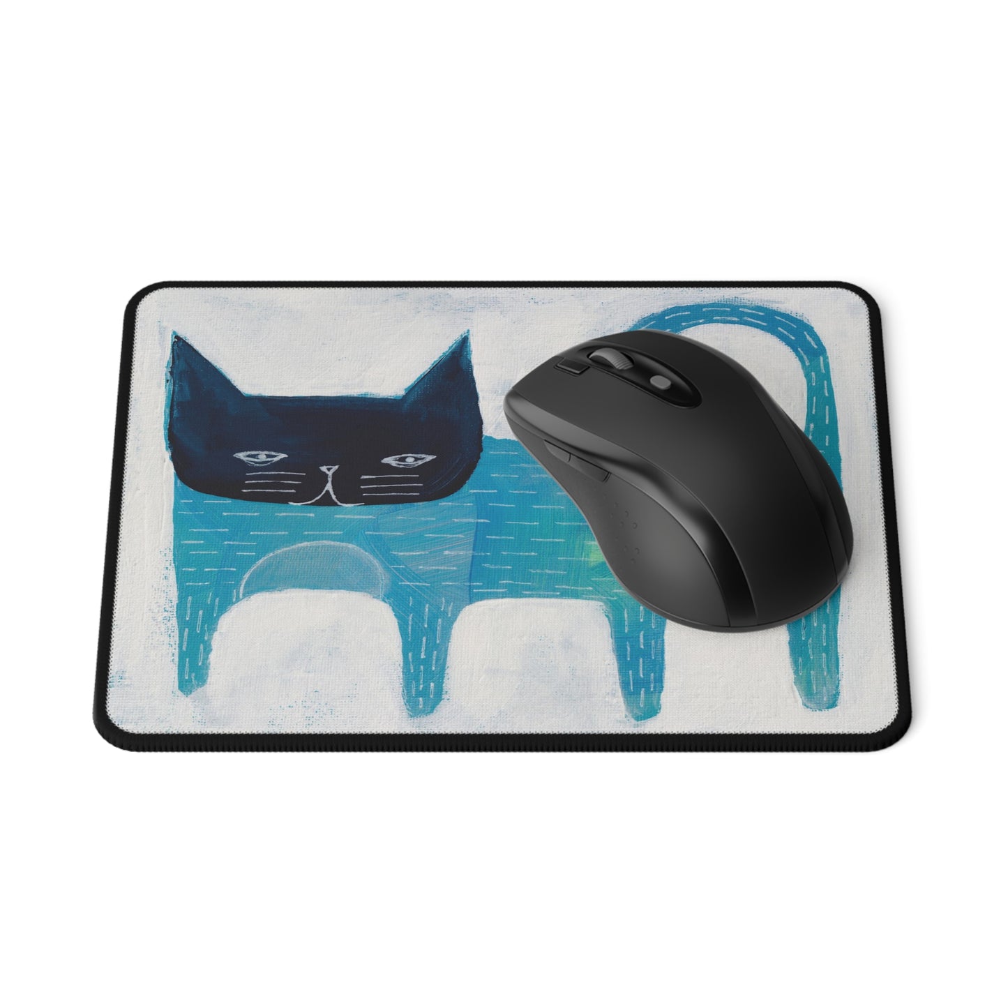 Blue Cat Mouse Pad