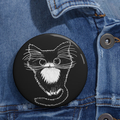 Tuxedo Cat Button