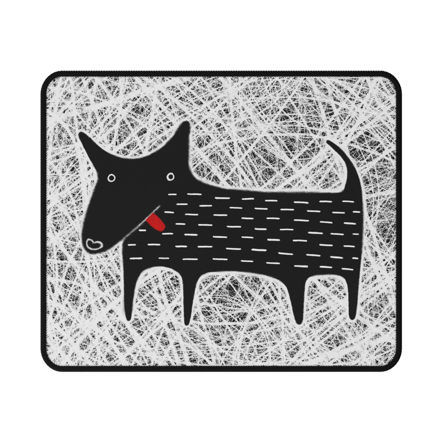 Black Dog Mouse Pad