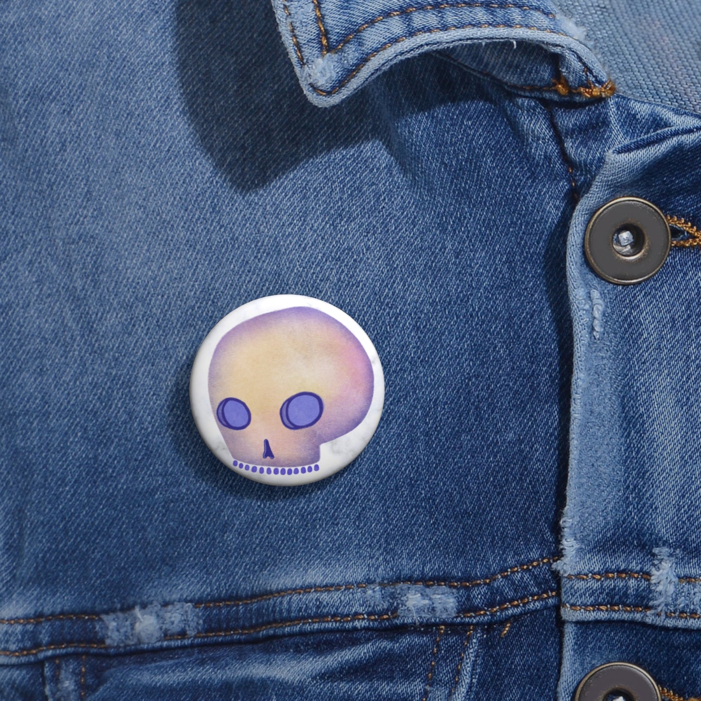 Pastel Skull Button