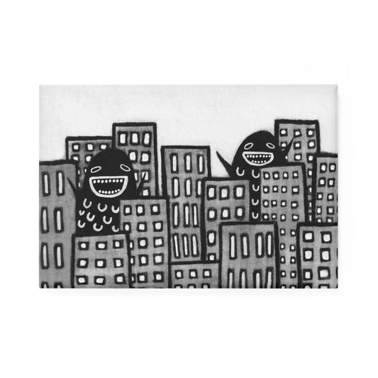 Monster City Fridge Magnet