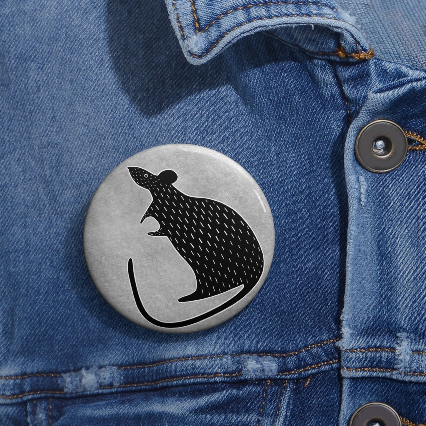 Black Rat Button