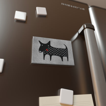 Black Dog Fridge Magnet