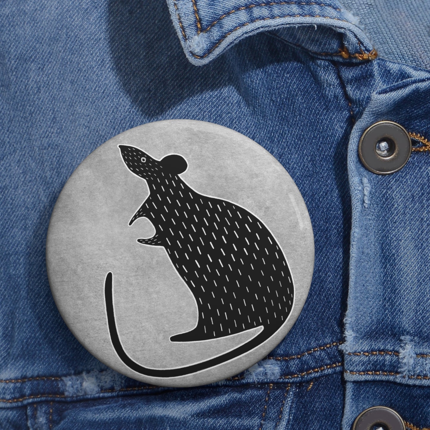 Black Rat Button