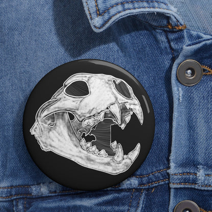 Cat Skull Button