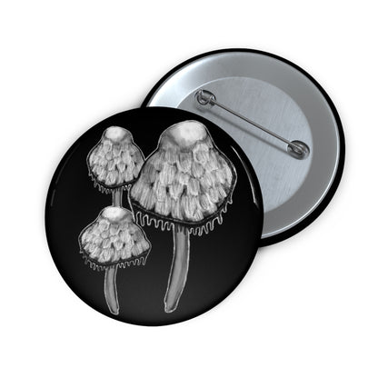 Shaggy Mane Mushroom Button