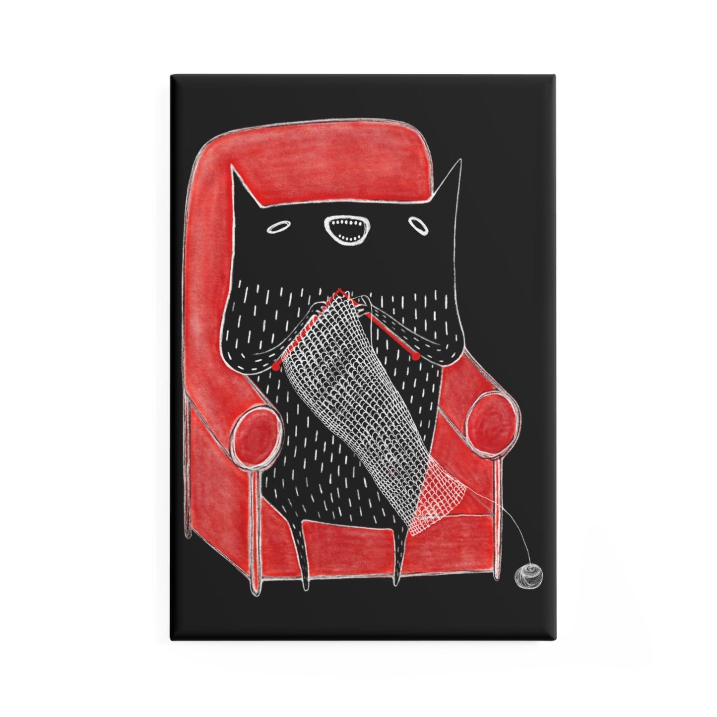 Knitting Monster Fridge Magnet