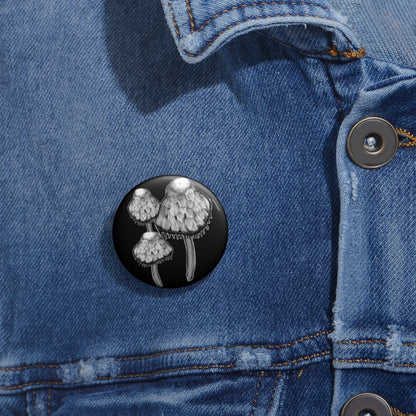 Shaggy Mane Mushroom Button