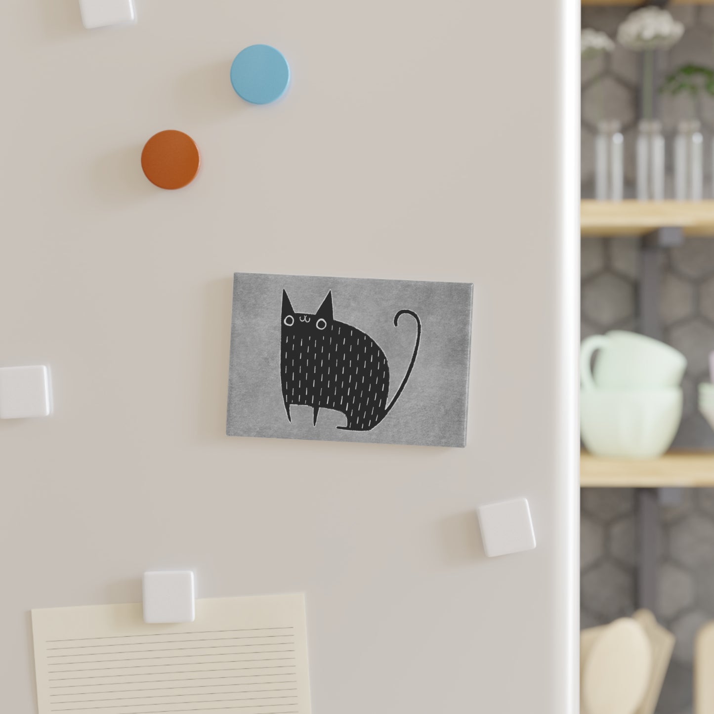 Black Cat Fridge Magnet