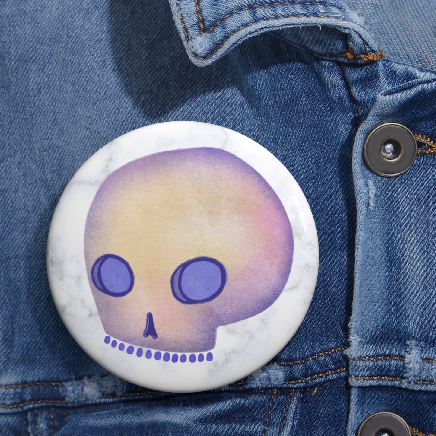 Pastel Skull Button