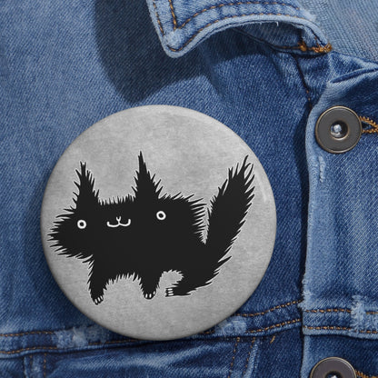 Black Cat Button