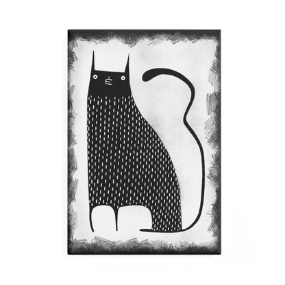 Black Cat Fridge Magnet