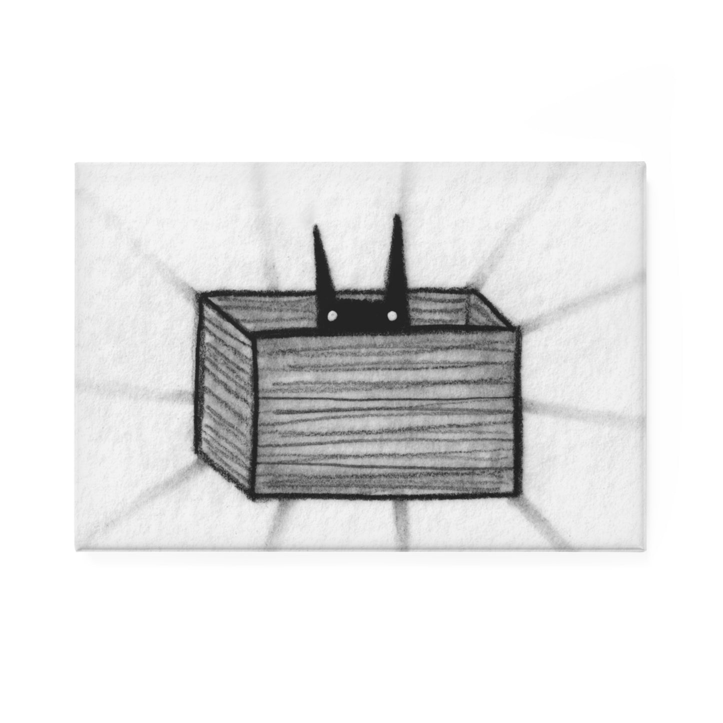 Cat in a Box Fridge Magnet