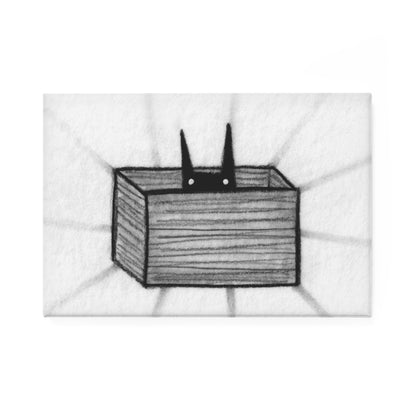 Cat in a Box Fridge Magnet