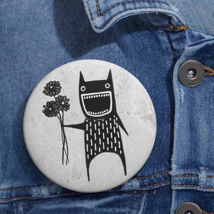 Flower Monster Button