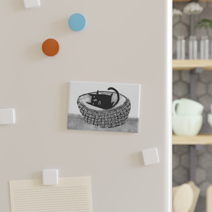 Cat in a Basket Fridge Magnet