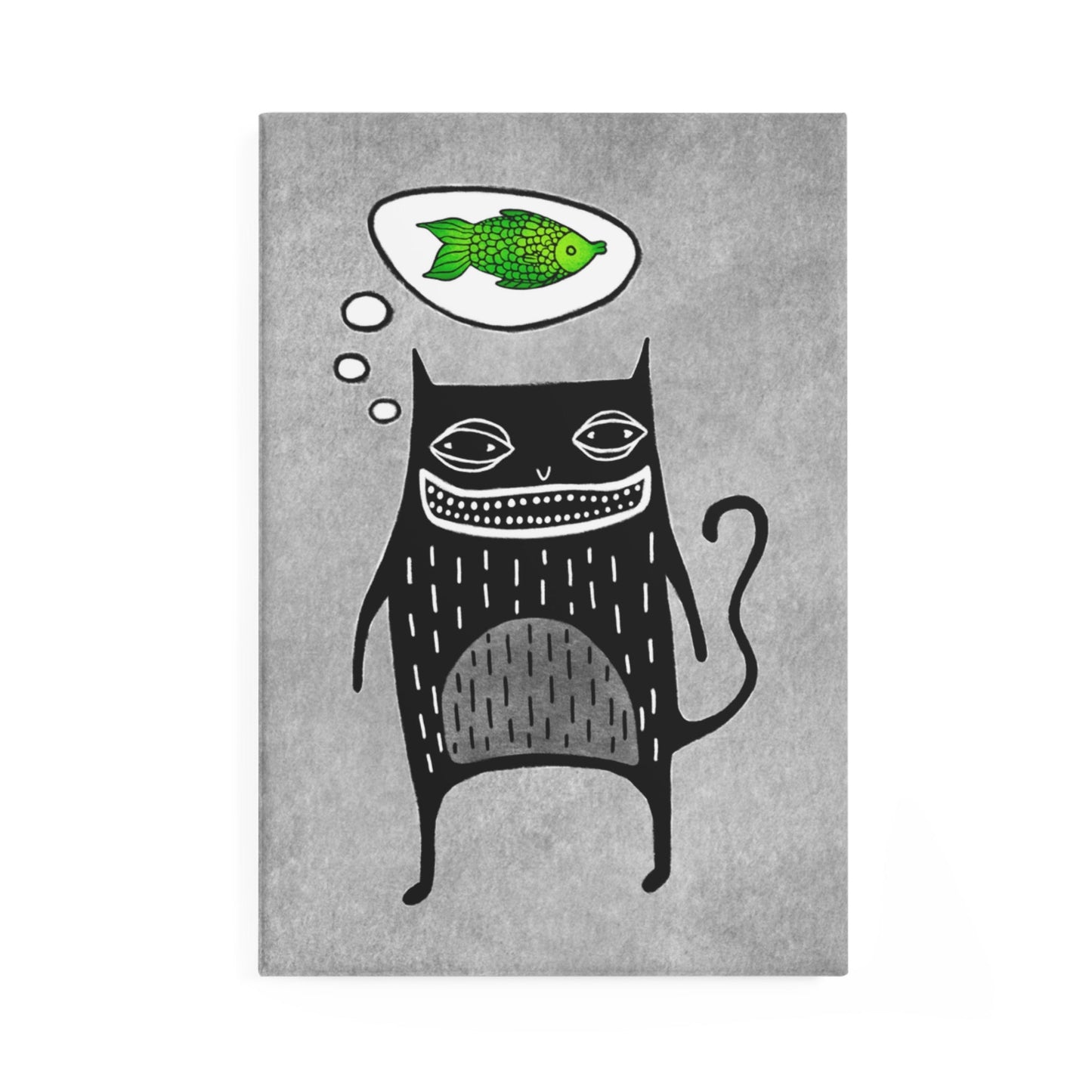 Cat and Fish Fridge Magnet