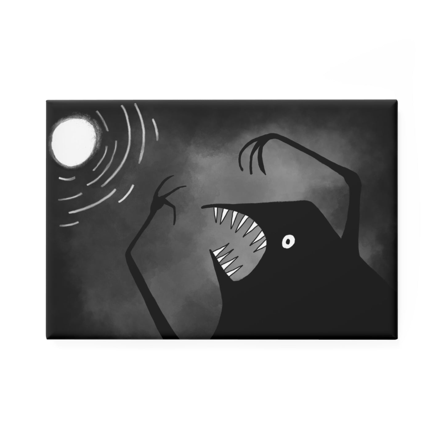 Moon Monster Fridge Magnet
