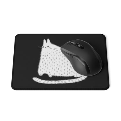 Fluffy White Cat Mouse Pad