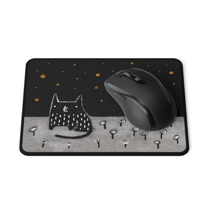 Black Cat Moon Mouse Pad