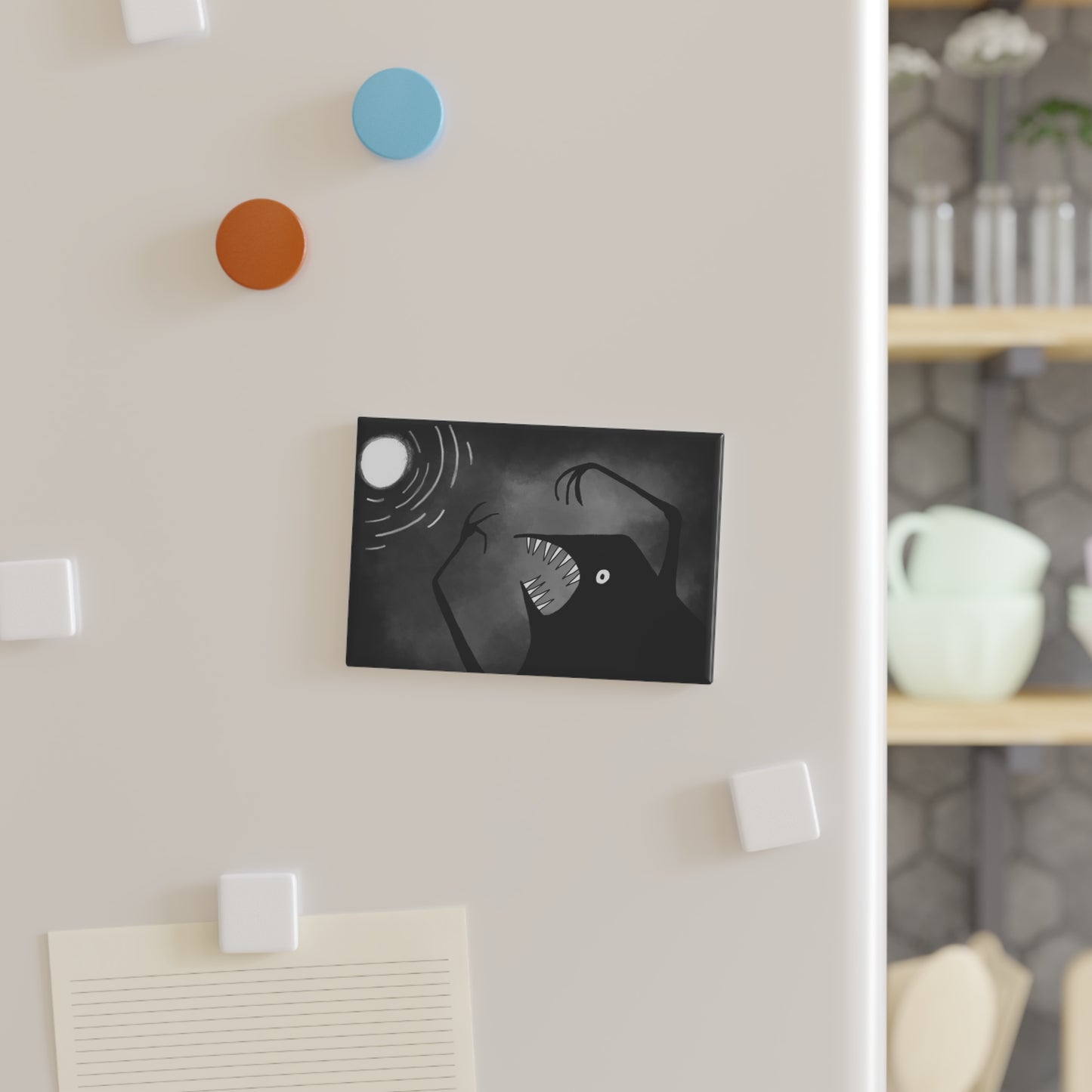 Moon Monster Fridge Magnet