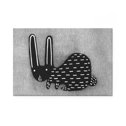 Black Rabbit Fridge Magnet