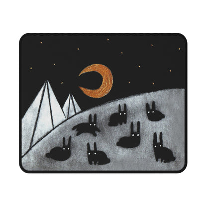 Black Rabbit Moon Mouse Pad