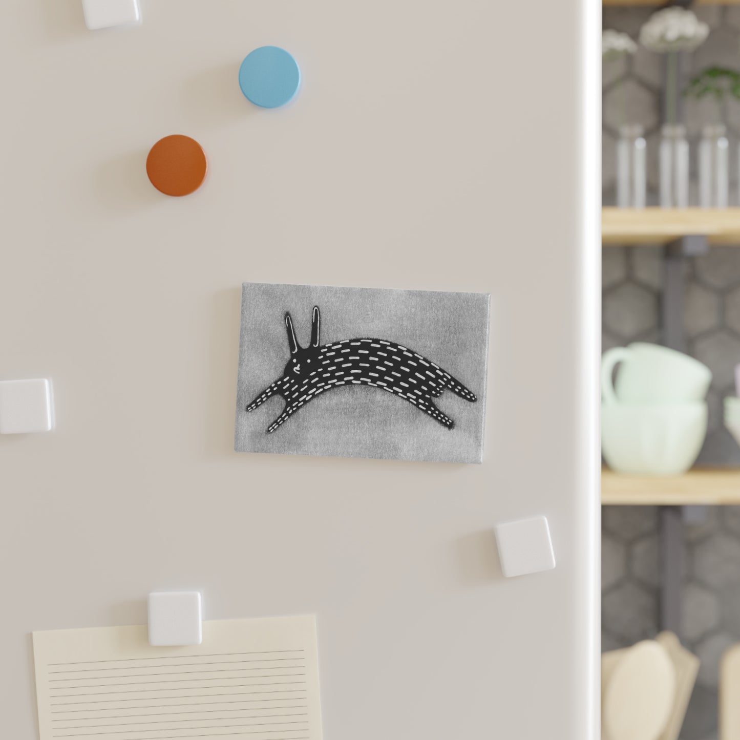 Black Rabbit Fridge Magnet