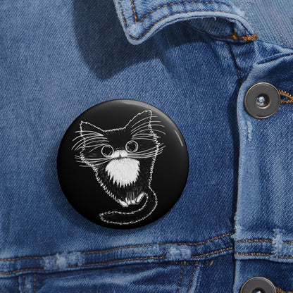 Tuxedo Cat Button