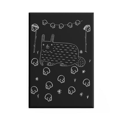 Rabbit and Skulls Fridge Magnet