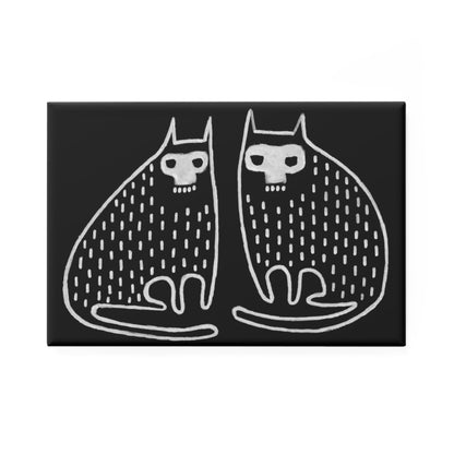 Skull Cats Fridge Magnet