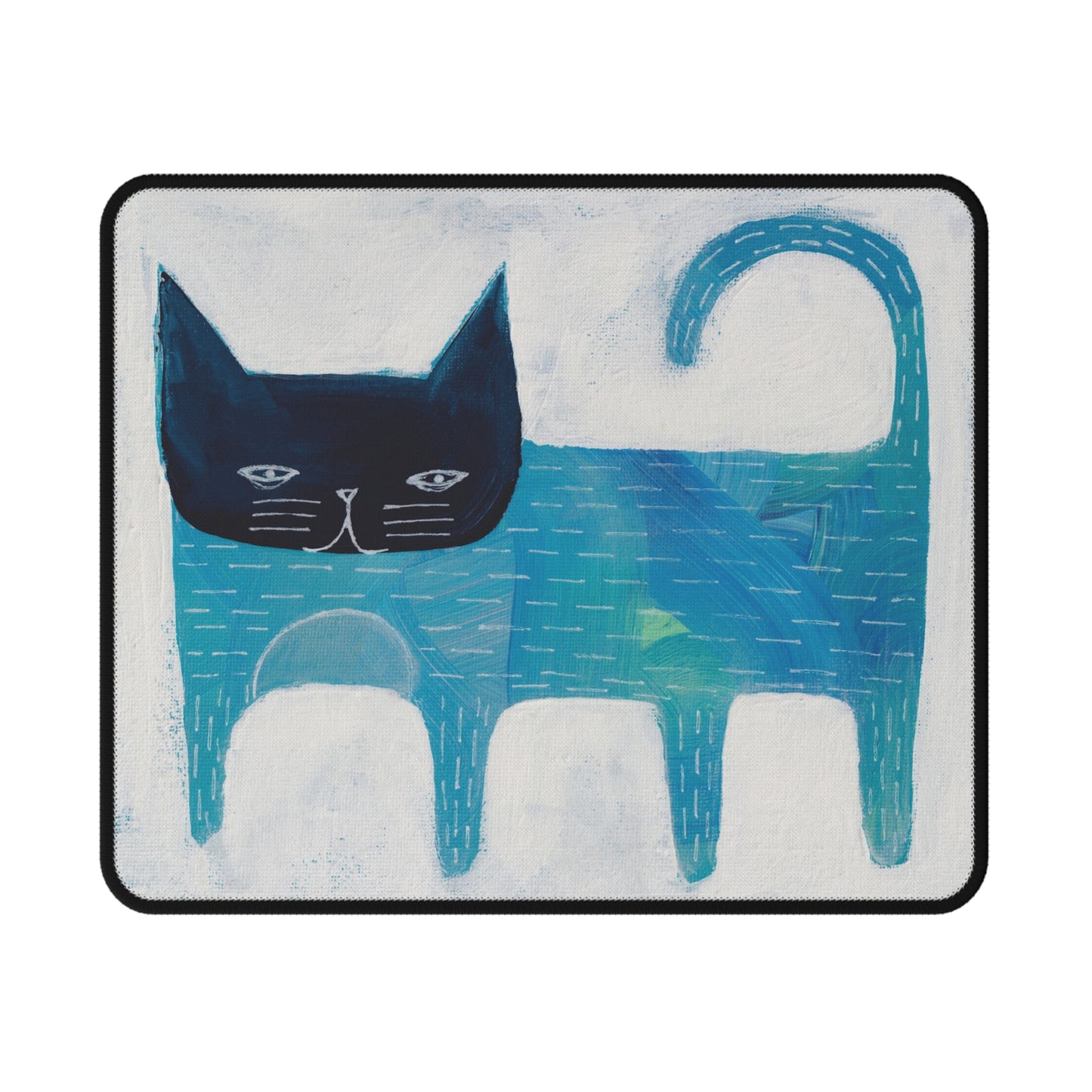 Blue Cat Mouse Pad