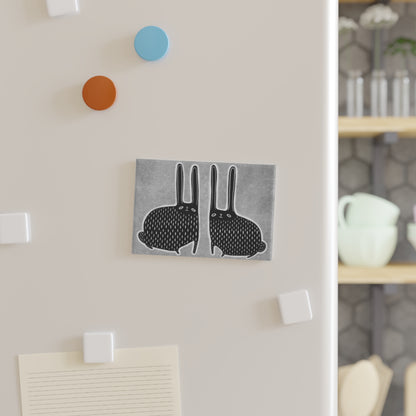 Black Rabbit Fridge Magnet