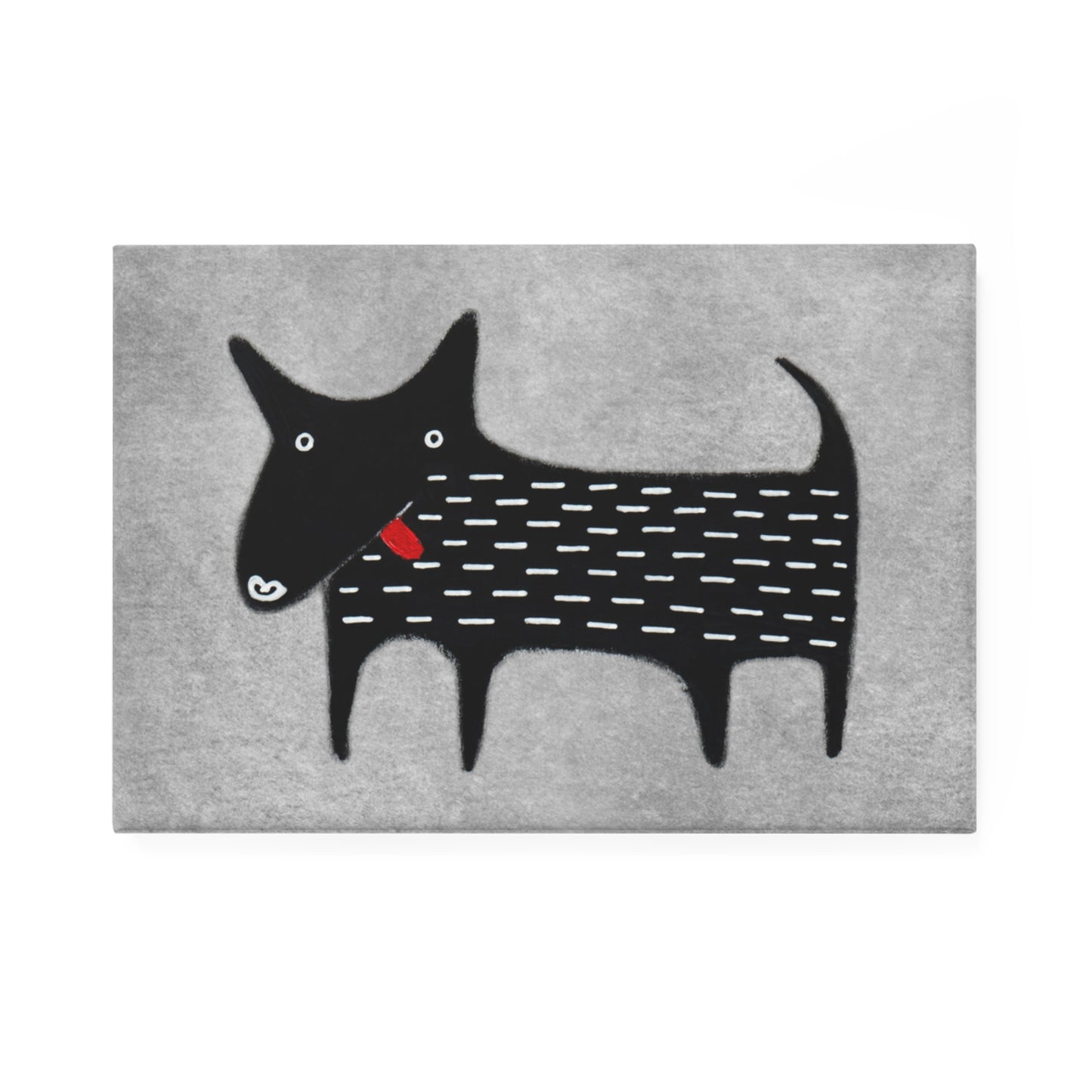 Black Dog Fridge Magnet