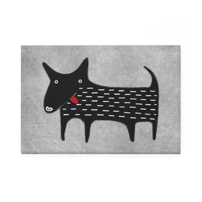 Black Dog Fridge Magnet
