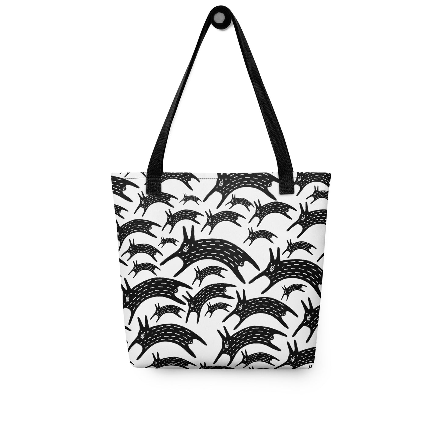 Black Rabbit Animal Tote Bag
