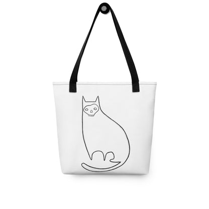 Black Cat Skull Monster Tote Bag
